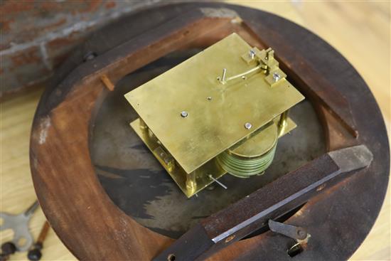 A single chain fusee wall clock by W.Nicholas, Battersea Rise, London, diameter 38cm